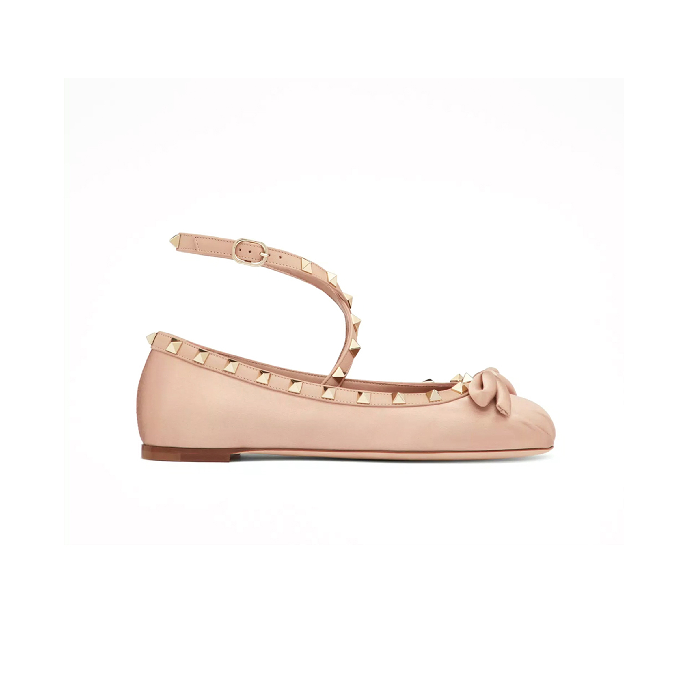 VALENTINO ROCKSTUD SATIN BALLERINA 4W2S0HB6SWH_GF9 VALENTINO ROCKSTUD SATIN BALLERINA 4W2S0HB6SWH_GF9